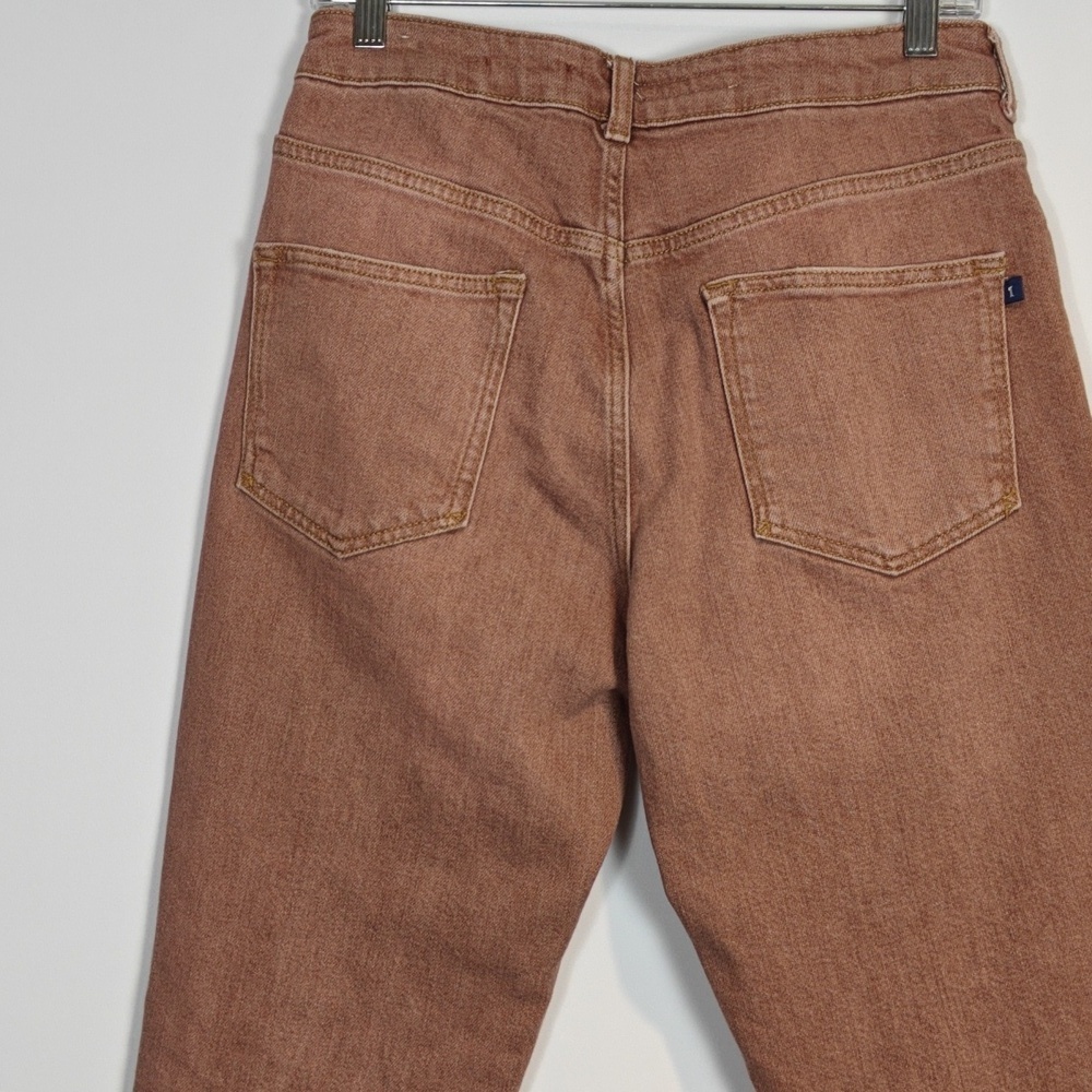 ANTHROPOLOGIE PILCRO The Vintage Straight Brown/Pink Busted Knees Jeans Size 30 - Picture 16 of 16
